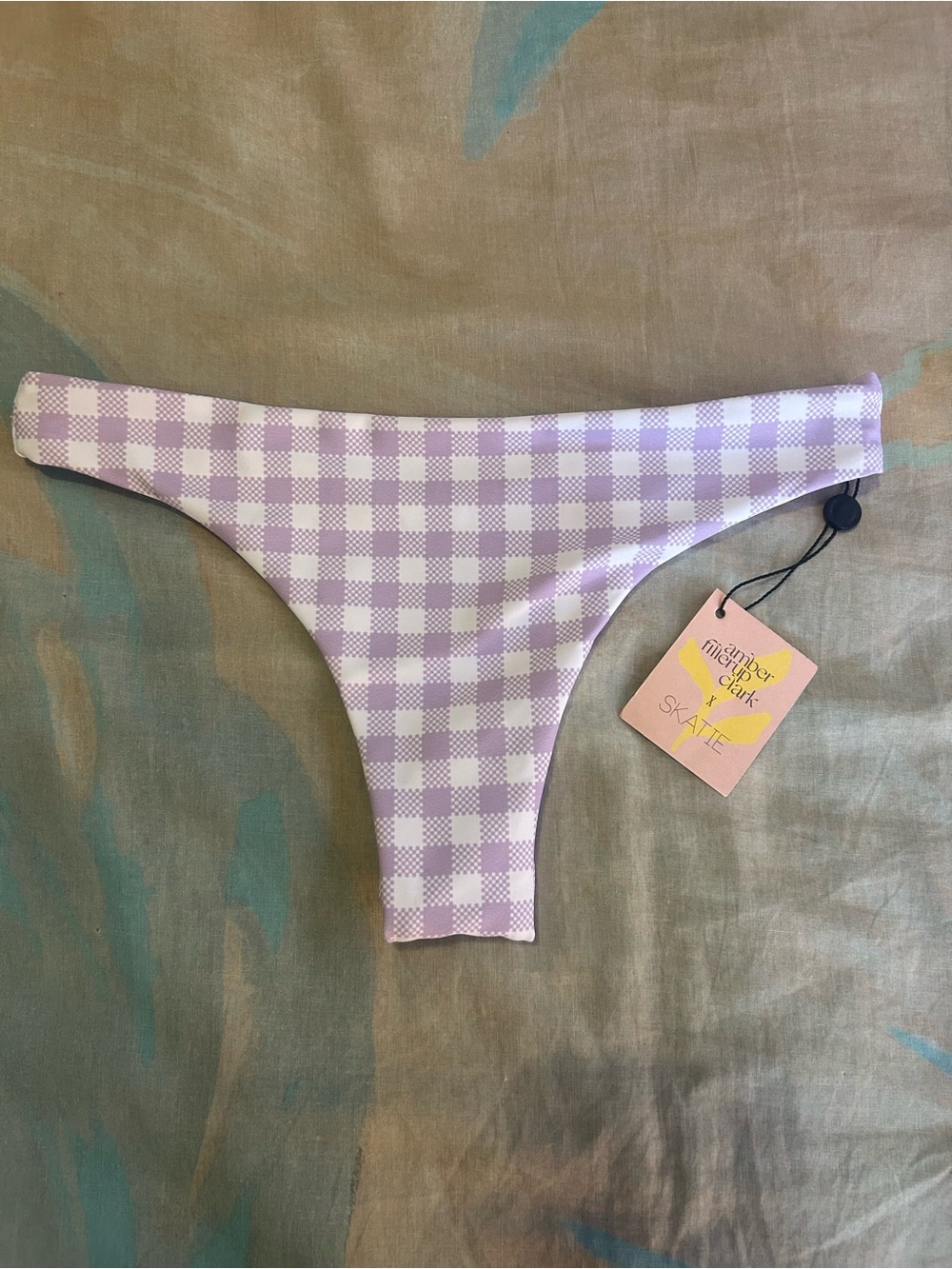 Skatie x Amber Fillerup Clark • Purple Gingham Bikini Bottoms NWT